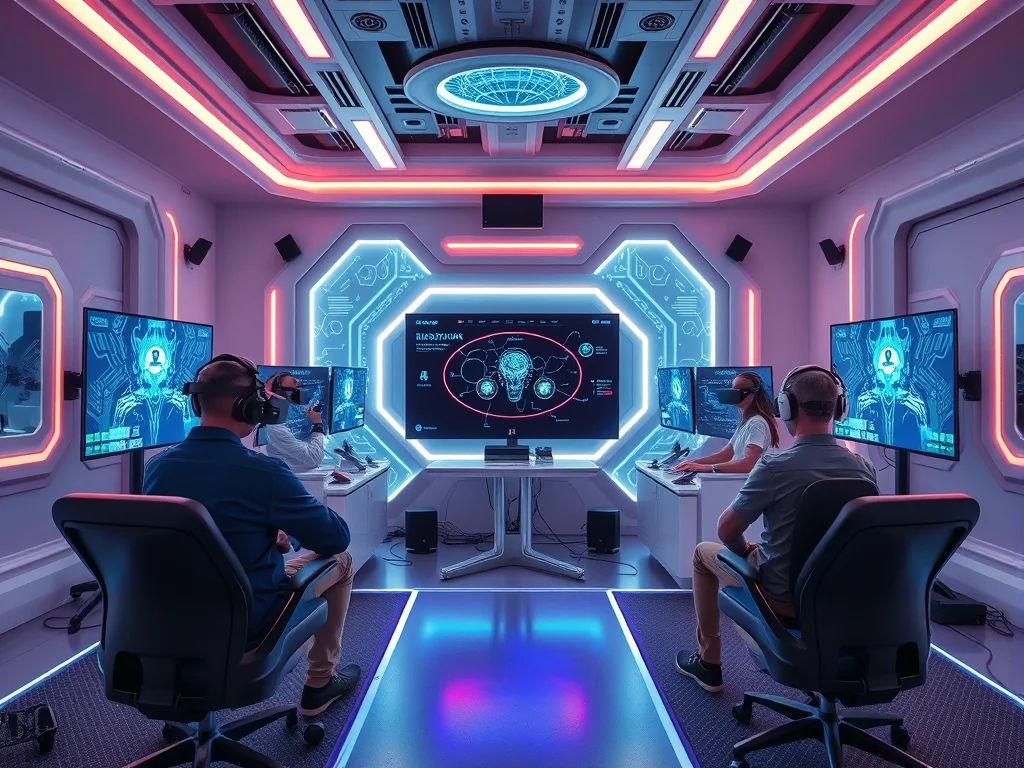 Static image of a VR training setup