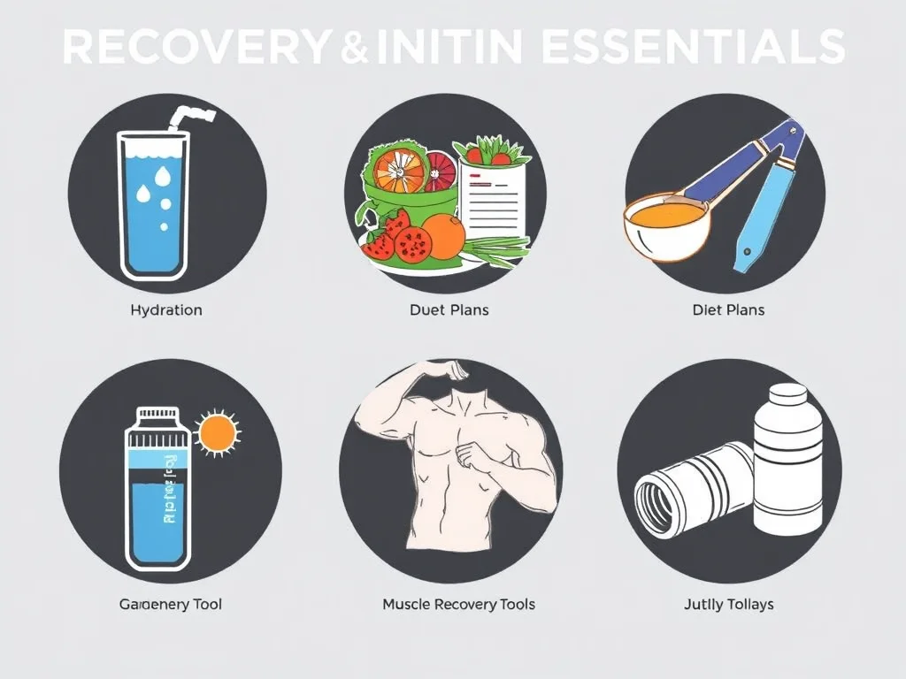 Static illustration of recovery and nutrition plans