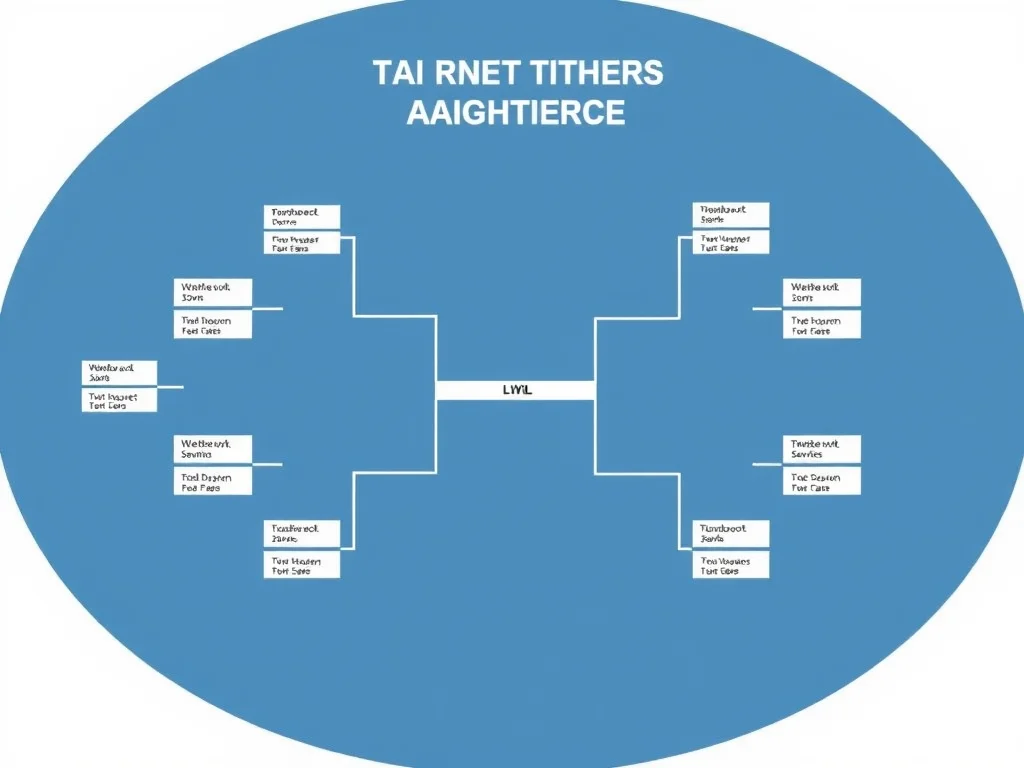 Static display of tournament bracket