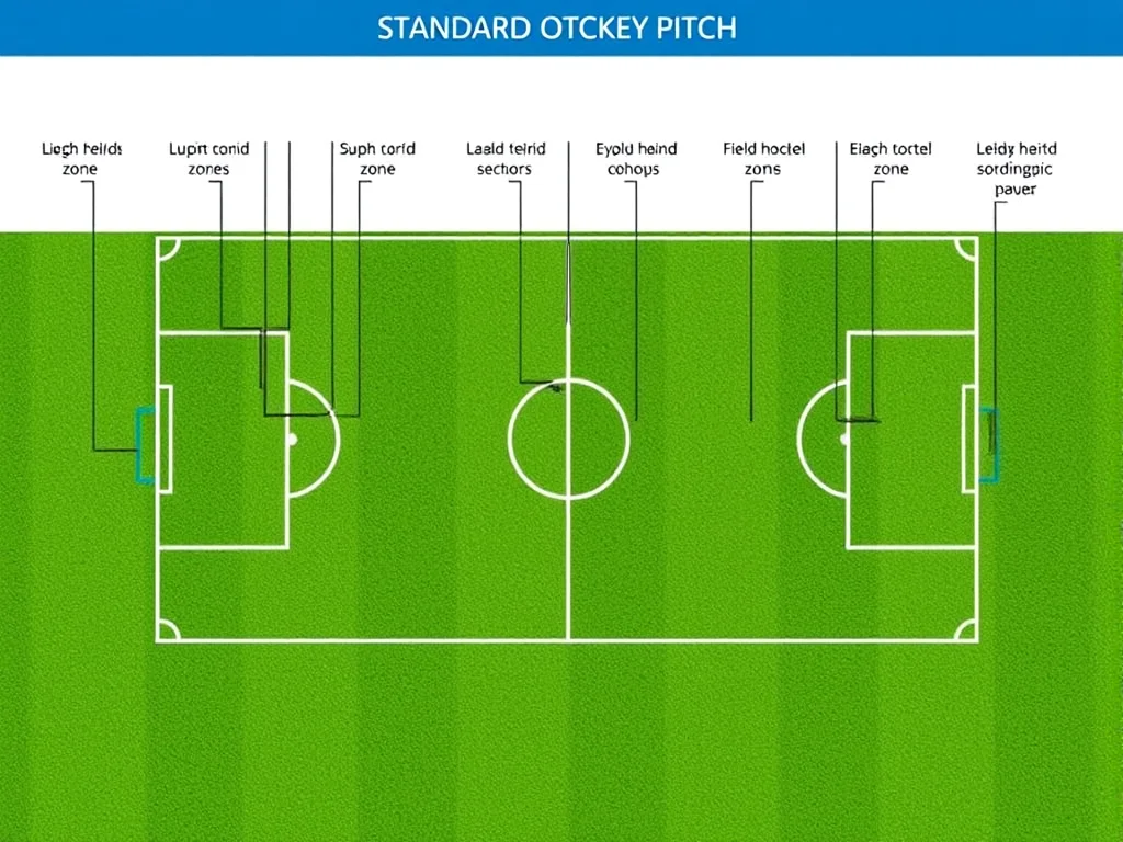 Standard field hockey pitch layout