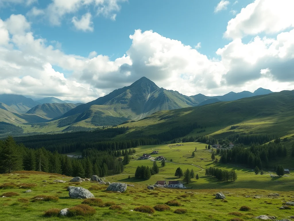 Static digital tournament set in the Scottish highlands