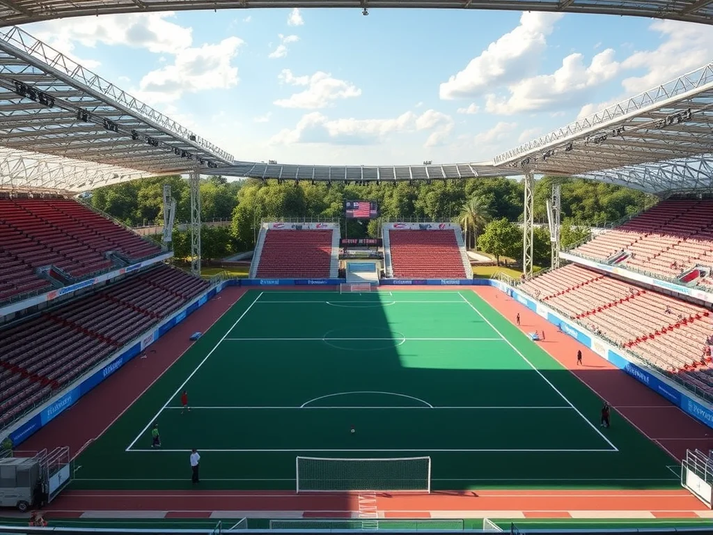 Static field hockey stadium during Summer Championship